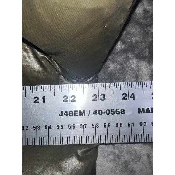 Burberry Brit Erwood Down Puffer Jacket Women’s L Metallic Bronze Olive Y2K - Picture 16 of 16